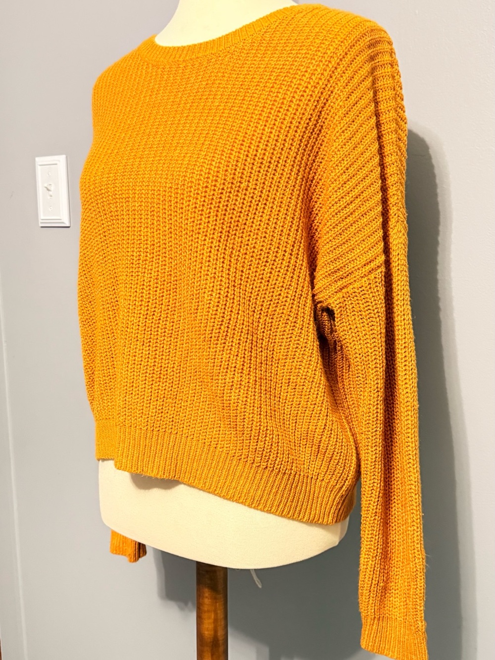 Forever 21 Mustard Yellow Crewneck Knit Sweater
